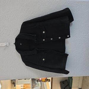 SHEIN Curve Cropped Denim Bolero Jacket – Black | 2XL